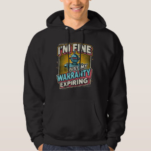 Sudadera Divertido Robot Retro Gen X Madurar Meme Estilo Có