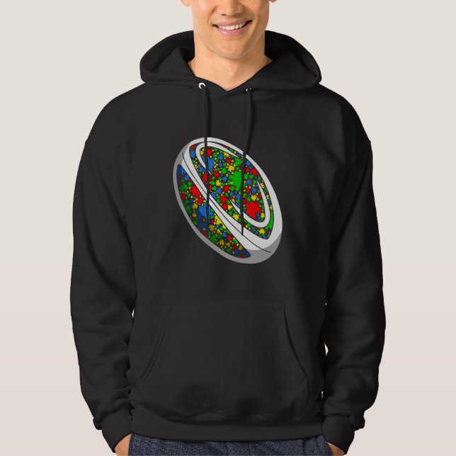 Sudadera Divertido rompecabezas Rugby Autism Awareness Homb (Anverso)