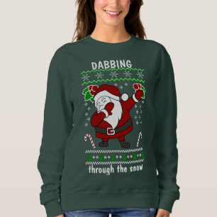Sudadera Divertido Santa Dabbing a través de los Navidades