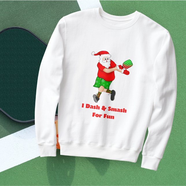 Sudadera Divertido Santa Jugando Pelota De Pickleball Yo Da (Festive Pickleball Fun! Spread cheer with Santa's pickleball sweatshirt gift!)
