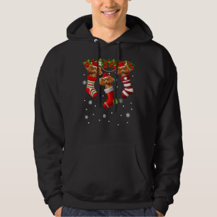 Sudadera Divertido Santa Poodle En Navidades Enfadando Al P
