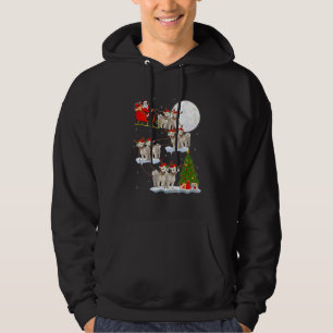 Sudadera Divertido Santa Riding Bichon Frise Moon Navidades
