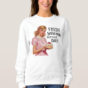 Sudadera divertido sarcasmo palabra arte retro dama