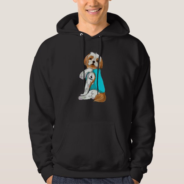Sudadera Divertido Shih Tzu Me Encanta Papá Tattoo Tattoo T (Anverso)