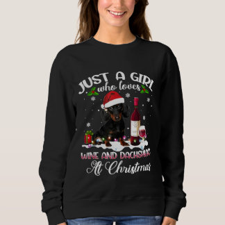 Sudadera Divertido sólo un Chica que ama a Dachshunds Wine