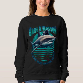 Sudadera Divertido tiburón Scuba Diver Ocean bajo el agua T