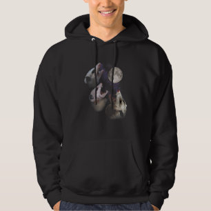 Sudadera Divertido Tres Luna De Oposum Con 3 Posuales Amort