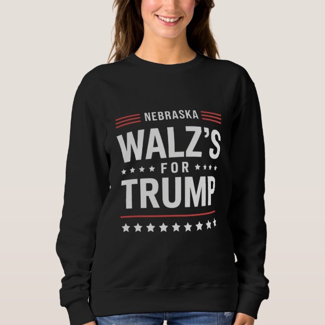 Sudadera Divertido Trump Vance Walz's Para Trump Nebraska (Anverso)