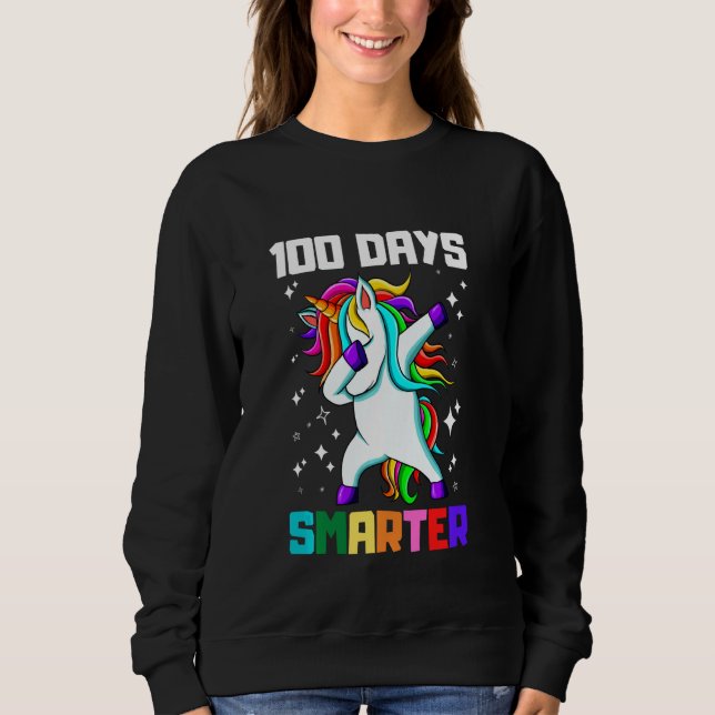 Sudadera Divertidos 100 días más inteligentes para el día 1 (Anverso)