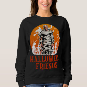 Sudadera Divertidos amigos de Halloween Mummy Witch Zombie