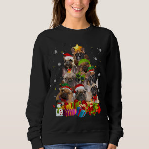 Sudadera Divertidos Bulldoges franceses navidad navideña