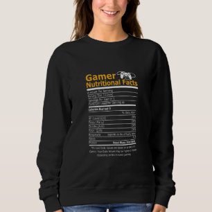 Sudadera Divertidos juegos de azar de datos nutricionales j