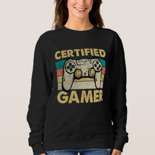 Sudadera Divertidos juegos de video certificados gamer retr