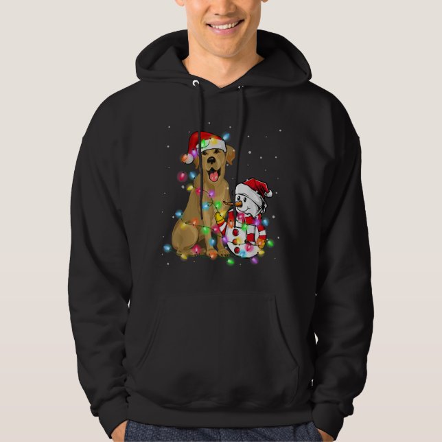Sudadera Divertidos Navidades de perro de Labrador Snowman  (Anverso)