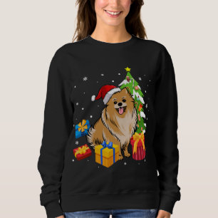 Sudadera Divertidos Navidades de perros de Santa Pomerania 