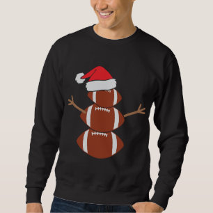 Sudadera Divertidos Navidades del juego del rugby de Snowma