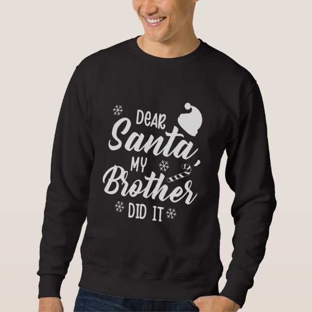 Sudadera Divertidos Navidades Familiares Querido Santa Mi H (Anverso)