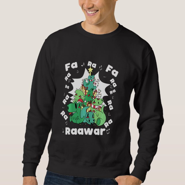Sudadera Divertidos Navidades Rex Dinosaur Fa Ra Rawr Xm (Anverso)