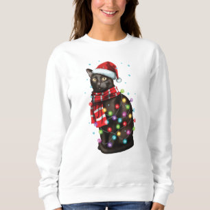 Sudadera Divertidos regalos navideños de un gato chiflado d