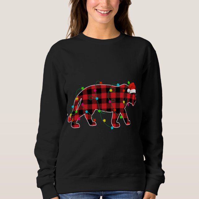 Sudadera Divertidos tigres Árbol de Navidad Rojo de Navidad (Anverso)