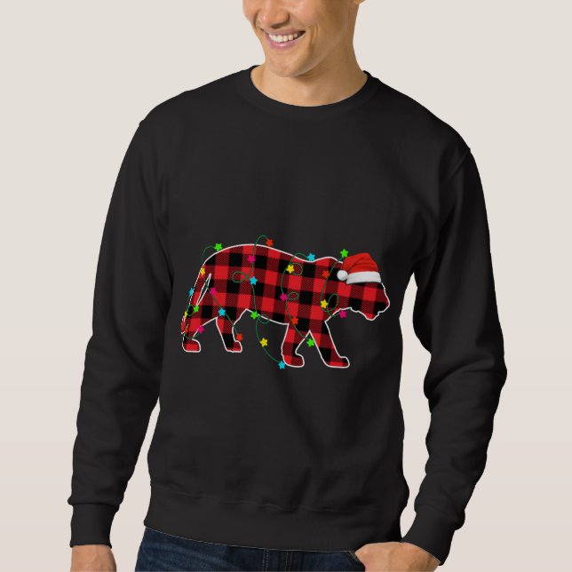 Sudadera Divertidos tigres Árbol de Navidad Rojo de Navidad (Anverso)