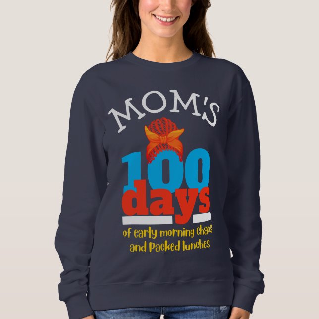 Sudadera DIVERTIR LOS PRIMEROS 100 DÍAS DE MAMÁ COMO UN Bun (Anverso)