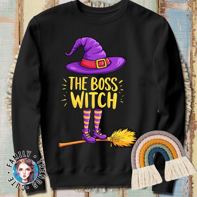 Sudadera Diviértete Halloween La Jefa Bruja  (Subido por el creador)