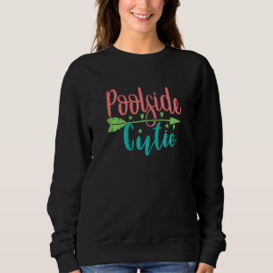 Sudadera Diviértete Y Linda Chica Al Lado De La Piscina Par