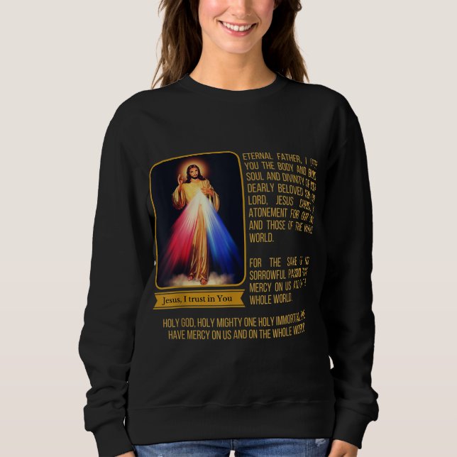 Sudadera Divina Misericordia Jesús Imagen Chaplet Novena Ga (Anverso)