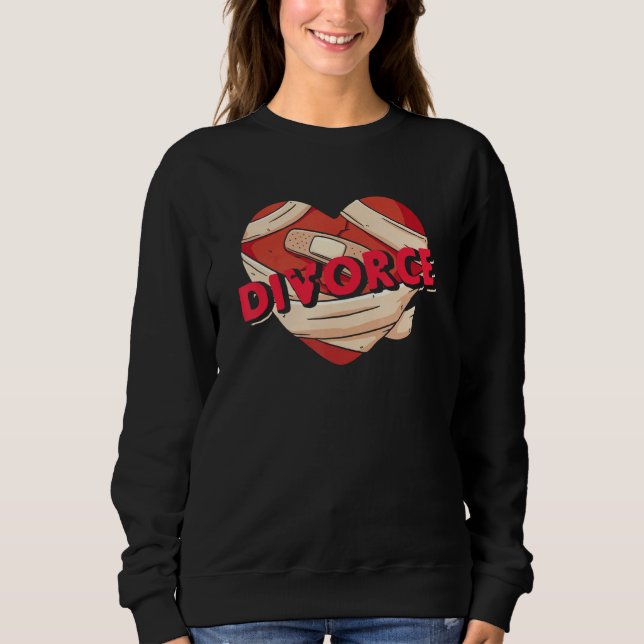 Sudadera Divorce Wounded Heart Breakup Ex Husband Ex Wife (Anverso)