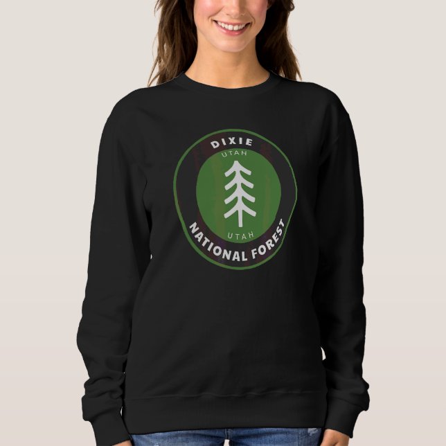 Sudadera Dixie National Forest Utah Ut Tree Badge (Anverso)