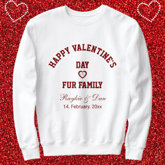 Sudadera DIY Pet Lovers BFF Happy Valentine's Day Red White
