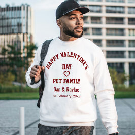 Sudadera DIY Red White Pet Lover Happy Valentines Day Gifts