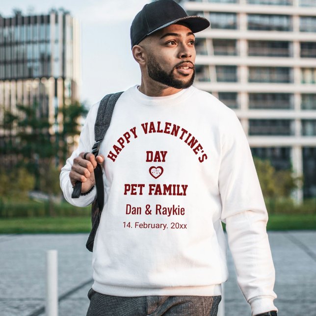 Sudadera DIY Red White Pet Lover Happy Valentines Day Gifts (Subido por el creador)