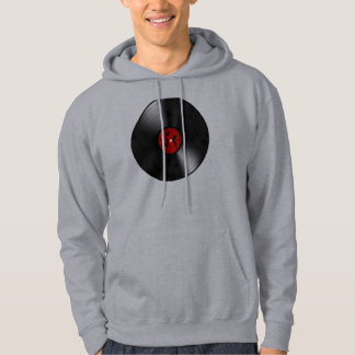 Sudadera DJ ahorró anoche mi negro del disco de vinilo de