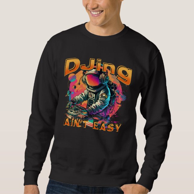 Sudadera DJ Astronaut Space DJing Hip Pop Music Techno Head (Anverso)