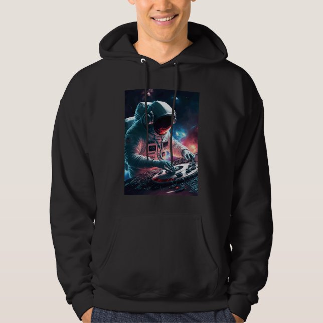 Sudadera DJ Astronaut Turntable in Space Graphic for Men an (Anverso)