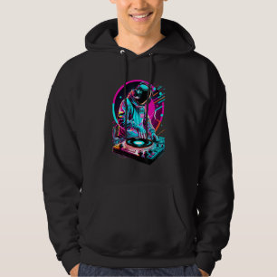 Sudadera DJ astronauta, DJ en el espacio, gráfico fresco de