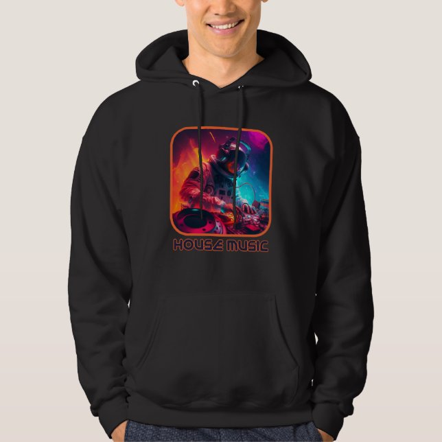 Sudadera DJ Astronauta EDM para Merch de Casa de Festival d (Anverso)