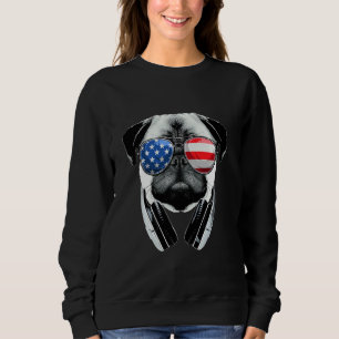 Sudadera Dj Bulldog Inglés Feliz 4 De Julio