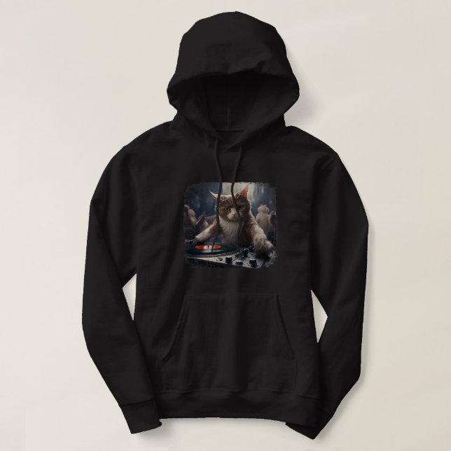 Sudadera DJ Cat Rave EDM Kitten Kitty Music Underground 1 (Diseño del anverso)