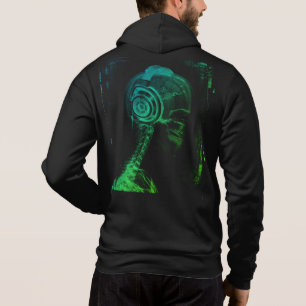 Sudadera DJ Colorido, Auriculares de Cráneo con Rayos X, Su