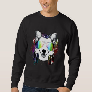 Sudadera Dj Corgi Rave Music Dog