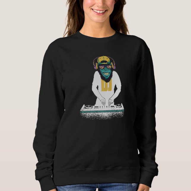 Sudadera DJ Disc Jockey Monkey  2 (Anverso)