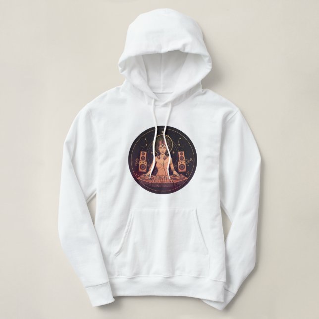 Sudadera DJ Goddess Cosmic Beats Hoodie 🎧 🌌 (Diseño del anverso)