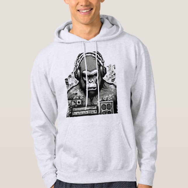 Sudadera Dj Gorilla ape (Anverso)