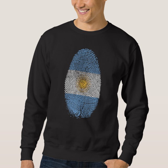 Sudadera Dna De Bandera Argentina Para Argentinos (Anverso)