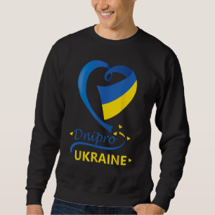 Sudadera Dnipro Ucrania Bandera Nacional Emblema de Corazón