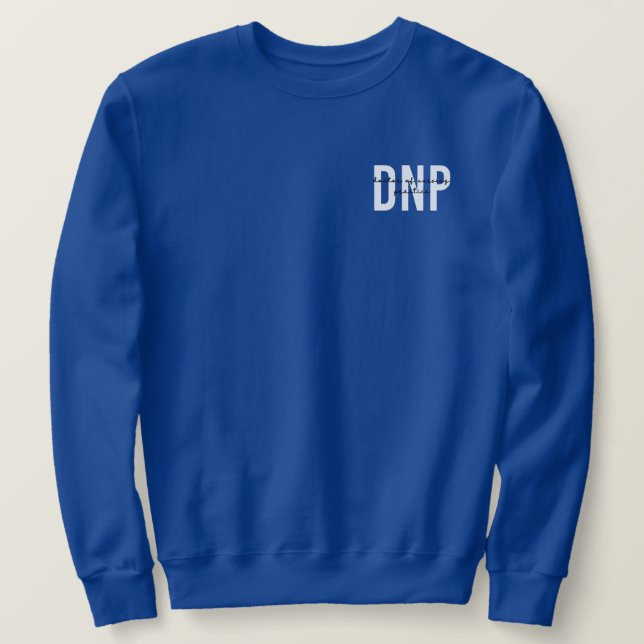 Sudadera DNP Médica de la práctica de Enfermería Graduación (Anverso del diseño)