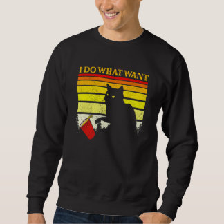 Sudadera Do What Want Vintage Black Cat Red Cup My Cat